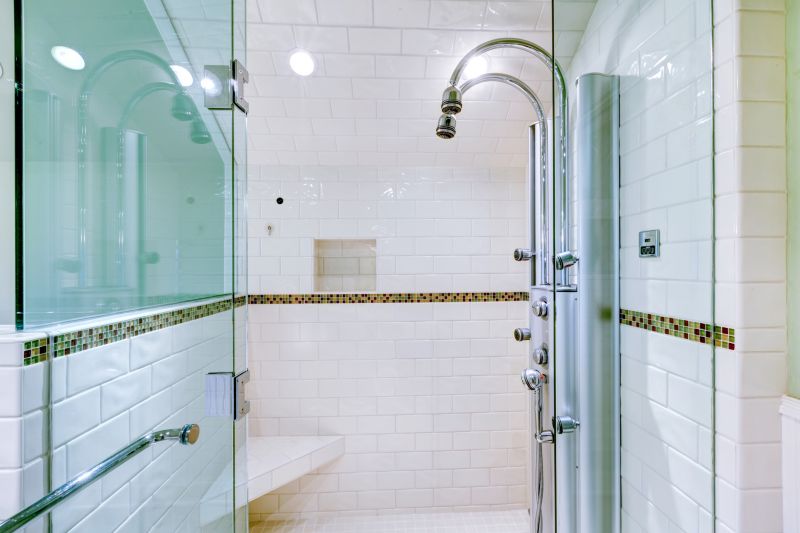 Elegant Shower with Frosted Glass